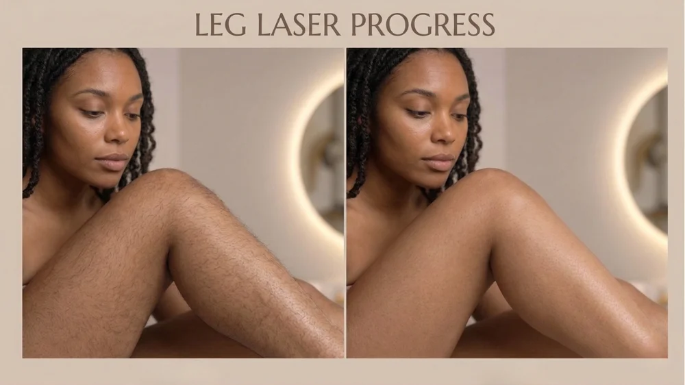 Leg Laser Hair Removal Progress at Skinari Barrie