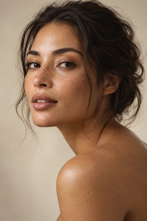 Editorial portrait with natural skin texture